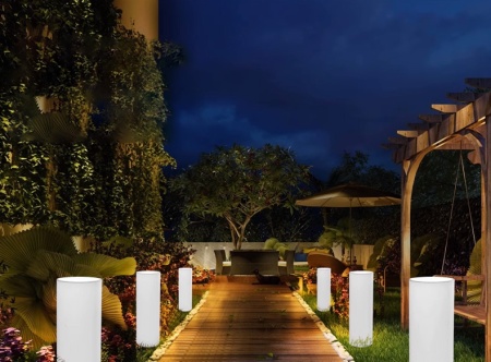 Светильник Цилиндр 30х190 питание от АКБ, RGB